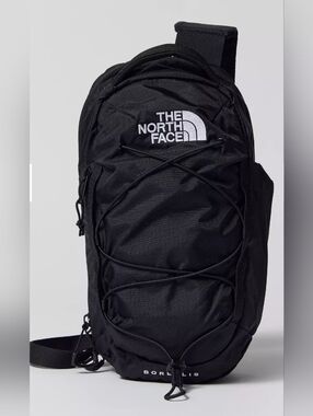 The North Face Borealis Sling Crossbody Bag Black Adjustable Travel Logo Unisex